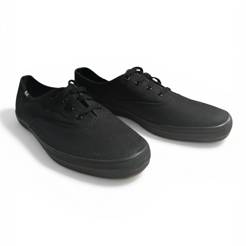 Keds Black Canvas Sneakers Women’s Size 10 Lace Up Casual Shoes - Picture 3 of 8
